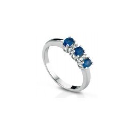 Trilogy Crusado ring with sapphires and diamonds Maratea collection