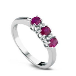 Trilogy Crusado ring with rubies and diamonds Maratea collection