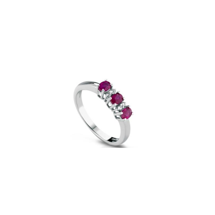 Trilogy Crusado ring with rubies and diamonds Maratea collection