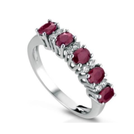 Crusado ring with rubies and diamonds Maratea collection