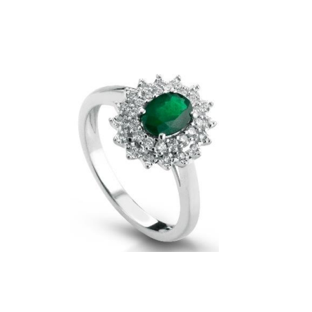 Crusado ring with emeralds and diamonds Sanremo collection