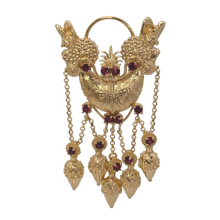 EARRING - GOLDS OF MAGNA GREECE - 18kt Gold with rubies
